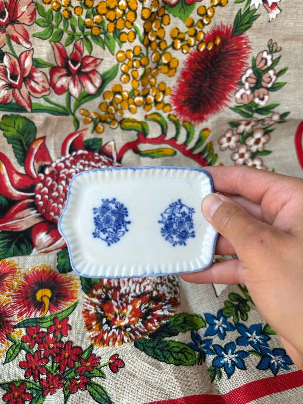 Blue Floral Miniature Tea Set - White and Blue Porcelain